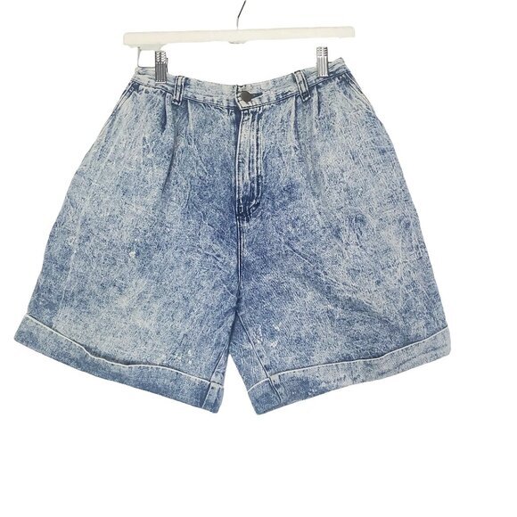 THE BEVERLY HILLS VNTG Women Shorts 24 Denim Acid Wash High Rise 100% Cotton USA - Picture 1 of 9
